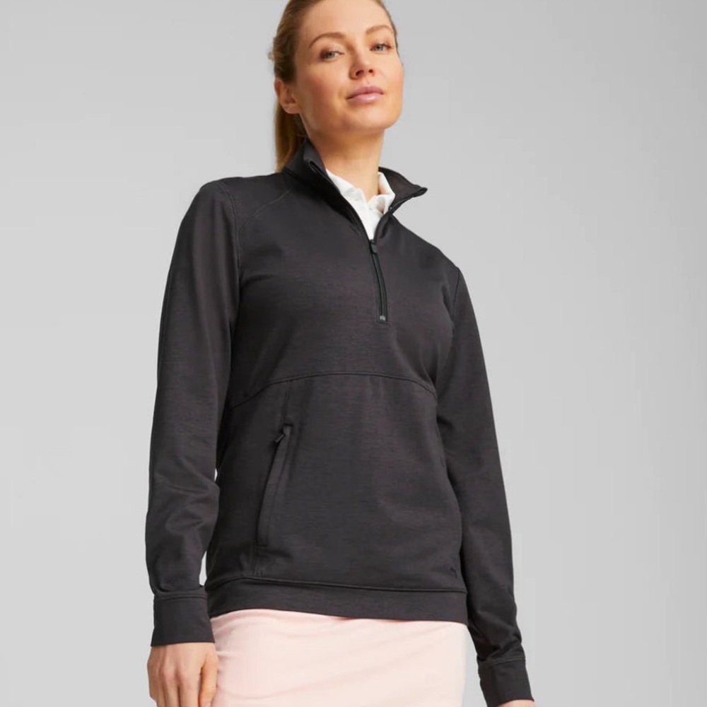 Puma Black Rockaway Golf 1/4 Zip Pullover